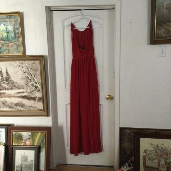 Women's Hush collection long dress bridesmaid size 2 red - Picture 2 of 9